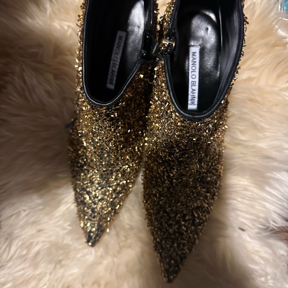 Manolo blahnik limited edition anniversary boot sz 40 gold 100% authentic - Picture 8 of 8
